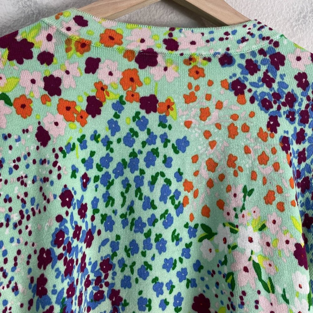 Isaac Mizrahi‎ Live! Womens Plus 4X Floral Open Cardigan Colorful Bolero Knit - Picture 11 of 12